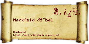Markfeld Ábel névjegykártya